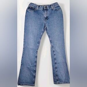 Tommy Hilfiger Jeans Women's Sz 2 Straight Blue Denim Mid-Rise VTG Y2K 2002